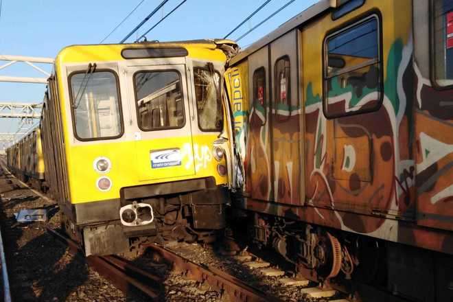 В Италии столкнулись три поезда метро