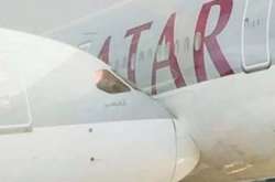 В аеропорту Катару через сильний шторм зіткнулися два літаки (відео)