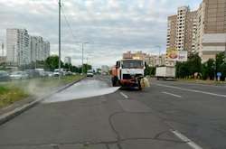 Асфальт розжарюється до +50°С. Дороги в Києві рятують холодним душем (відео)