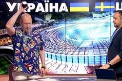Гордон вилив собі на голову склянку води, бо збірна України обіграла Швецію (відео)