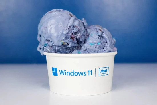 Microsoft выпустила мороженое, которое похоже на обои Bloom в Windows 11 (фото)