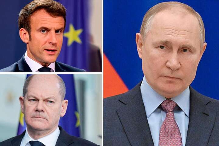 Шольц та Макрон закликали очільника Кремля негайно зупинити війну