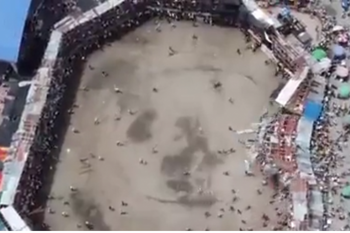 У Колумбії під час кориди обвалилася трибуна: сотні постраждалих (відео)