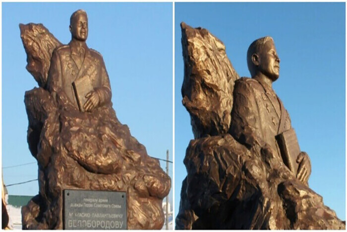В России появился памятник генералу, который стоит в перегное: украинцы хохочут