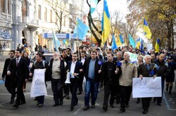 24 листопада 2014, Сімферополь, перша акція руху «Євромайдан Крим»