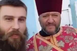Экс-нардеп Добкин провел службу в поврежденном россиянами храме УПЦ МП (видео)