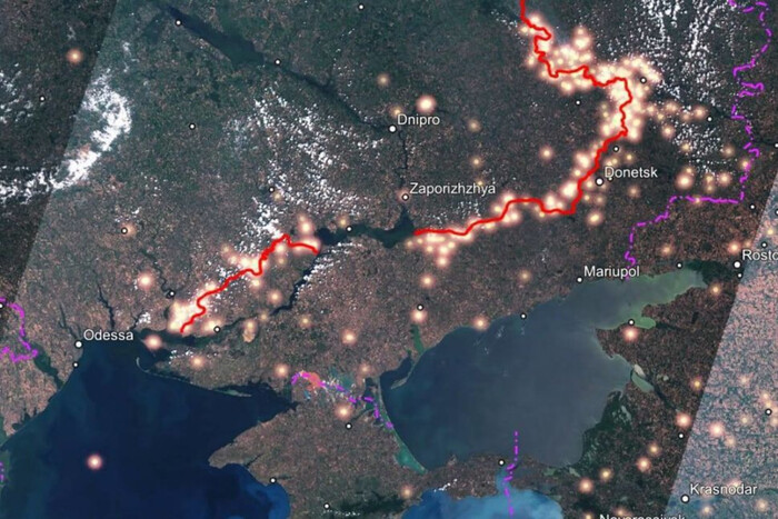Аналитик показал спутниковый снимок линии фронта в Украине