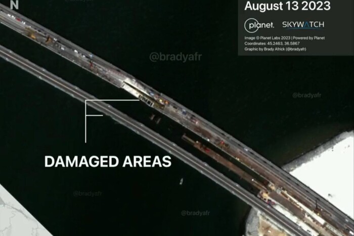 Ремонт на Керченському мосту: з’явилися нові супутникові знімки