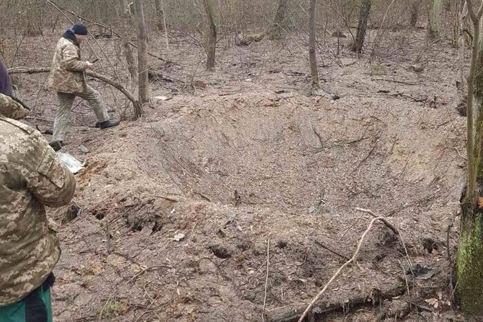 У Києві на території Дарницького лісопаркового господарства впала ракета
