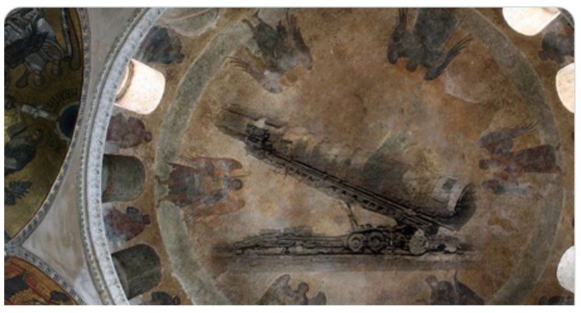 Проект фрески зі смертоносною ракетою у російському храмі