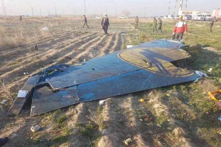 Частина пасажирського літака авіакомпанії МАУ збитого у повітряному просторі Ірану, січень 2020 року