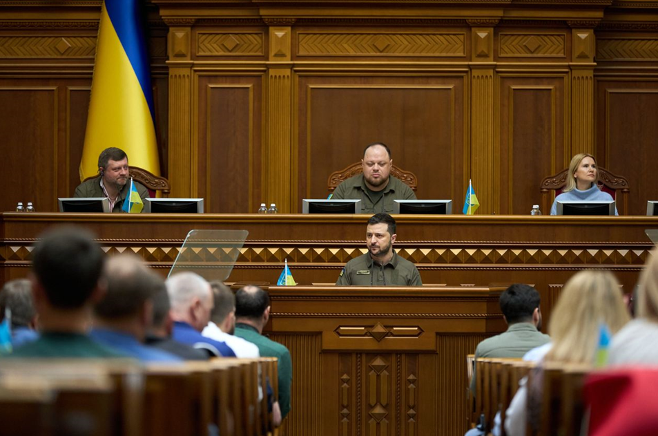 Виступ президента України Володимира Зеленського 23 травня 2022 року (Фото: Верховна Рада)